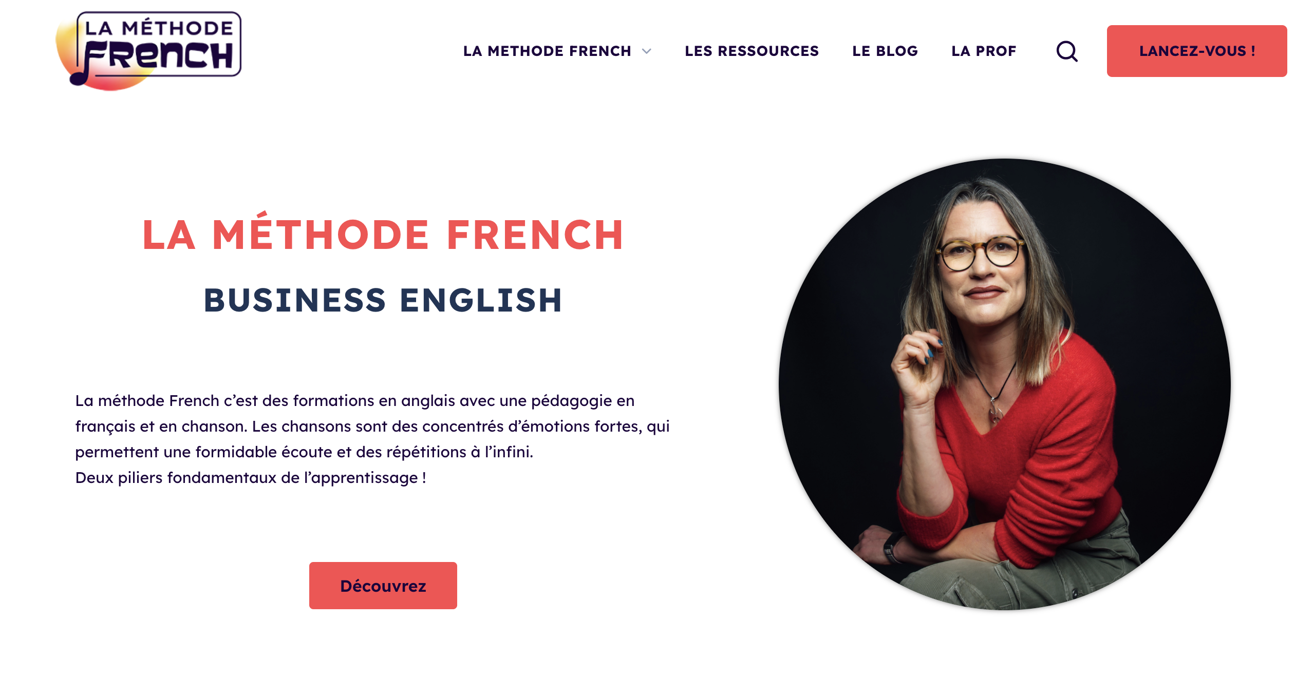 Création du site de La Méthode French, avec un web designer, un graphiste et un rédacteur web SEO.